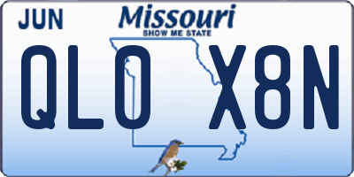 MO license plate QL0X8N