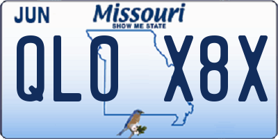 MO license plate QL0X8X