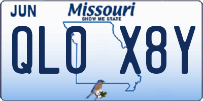MO license plate QL0X8Y
