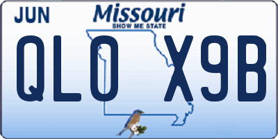 MO license plate QL0X9B