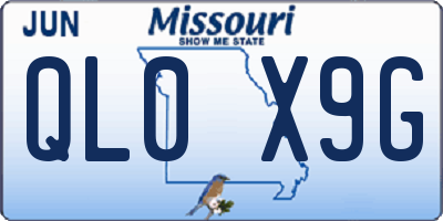 MO license plate QL0X9G