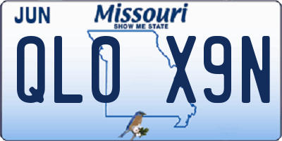 MO license plate QL0X9N