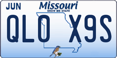 MO license plate QL0X9S