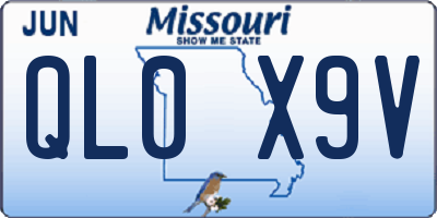 MO license plate QL0X9V