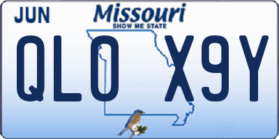 MO license plate QL0X9Y
