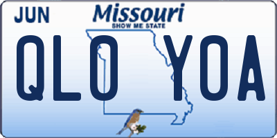 MO license plate QL0Y0A