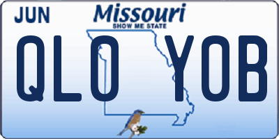 MO license plate QL0Y0B