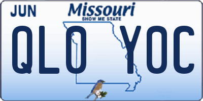 MO license plate QL0Y0C