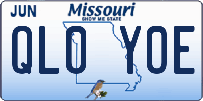 MO license plate QL0Y0E