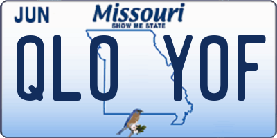 MO license plate QL0Y0F