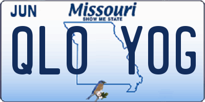 MO license plate QL0Y0G