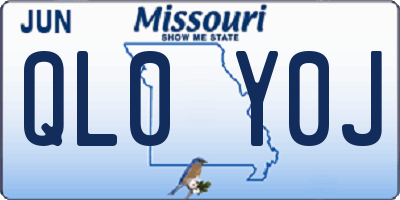 MO license plate QL0Y0J