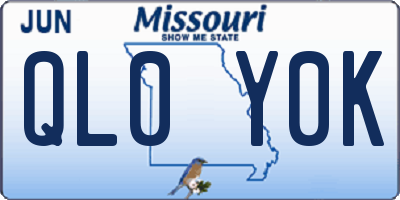MO license plate QL0Y0K