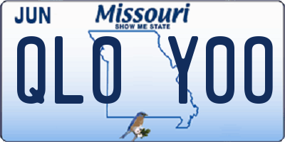 MO license plate QL0Y0O