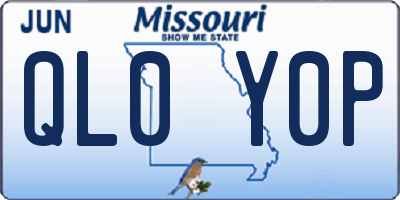 MO license plate QL0Y0P