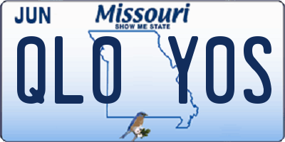 MO license plate QL0Y0S