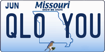 MO license plate QL0Y0U