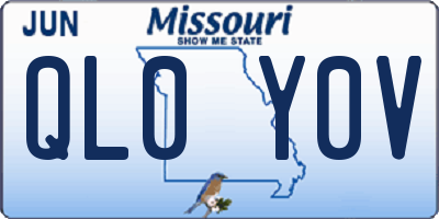 MO license plate QL0Y0V