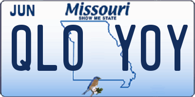 MO license plate QL0Y0Y