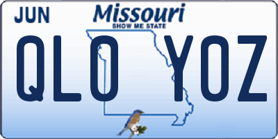 MO license plate QL0Y0Z