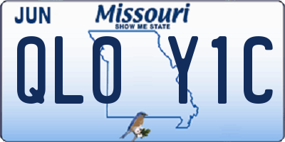 MO license plate QL0Y1C