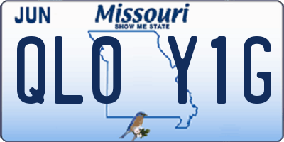 MO license plate QL0Y1G