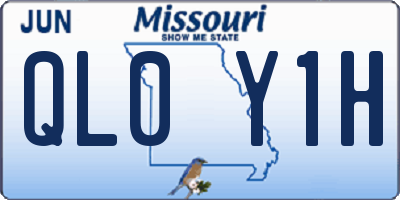 MO license plate QL0Y1H
