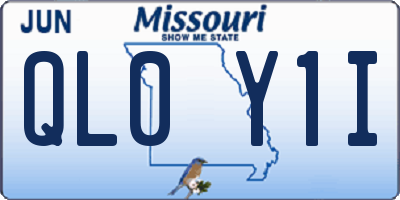 MO license plate QL0Y1I