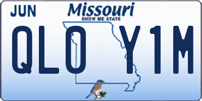 MO license plate QL0Y1M