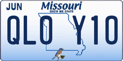 MO license plate QL0Y1O