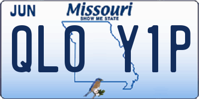 MO license plate QL0Y1P