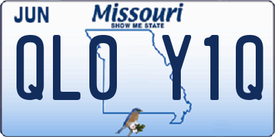 MO license plate QL0Y1Q
