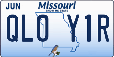 MO license plate QL0Y1R
