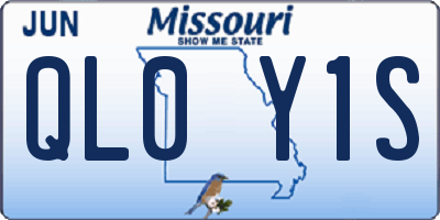 MO license plate QL0Y1S