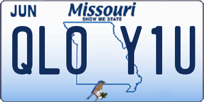 MO license plate QL0Y1U