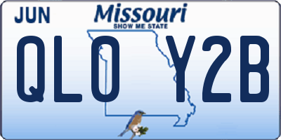 MO license plate QL0Y2B