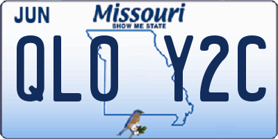 MO license plate QL0Y2C