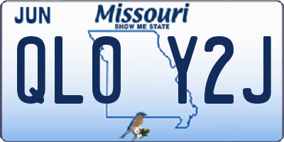 MO license plate QL0Y2J