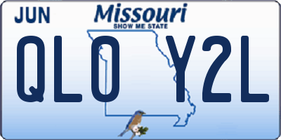 MO license plate QL0Y2L