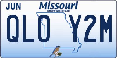 MO license plate QL0Y2M
