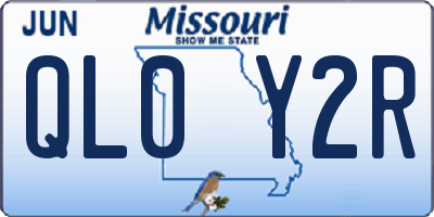 MO license plate QL0Y2R
