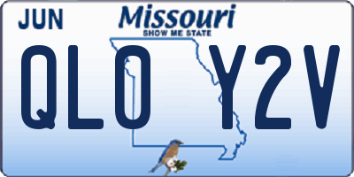 MO license plate QL0Y2V