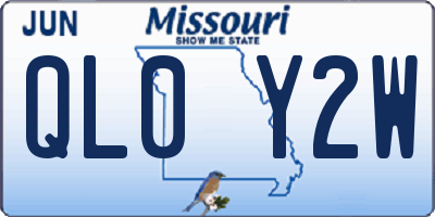 MO license plate QL0Y2W