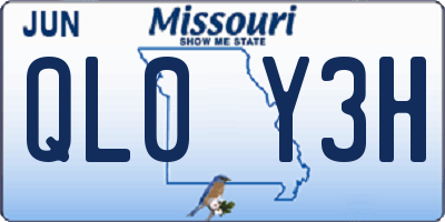 MO license plate QL0Y3H