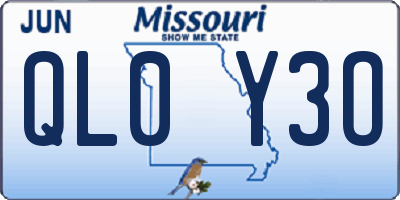 MO license plate QL0Y3O