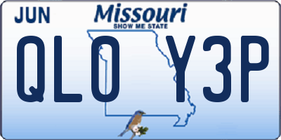MO license plate QL0Y3P