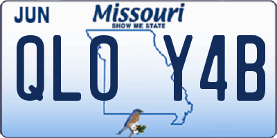 MO license plate QL0Y4B