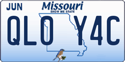 MO license plate QL0Y4C
