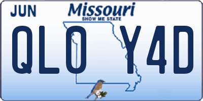MO license plate QL0Y4D