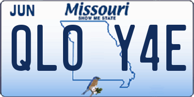 MO license plate QL0Y4E